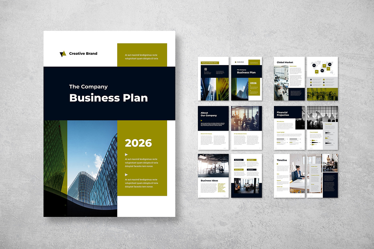 Green Company Profile Business Plan, a Brochure Template by UICreative (Photo 1 of 4)