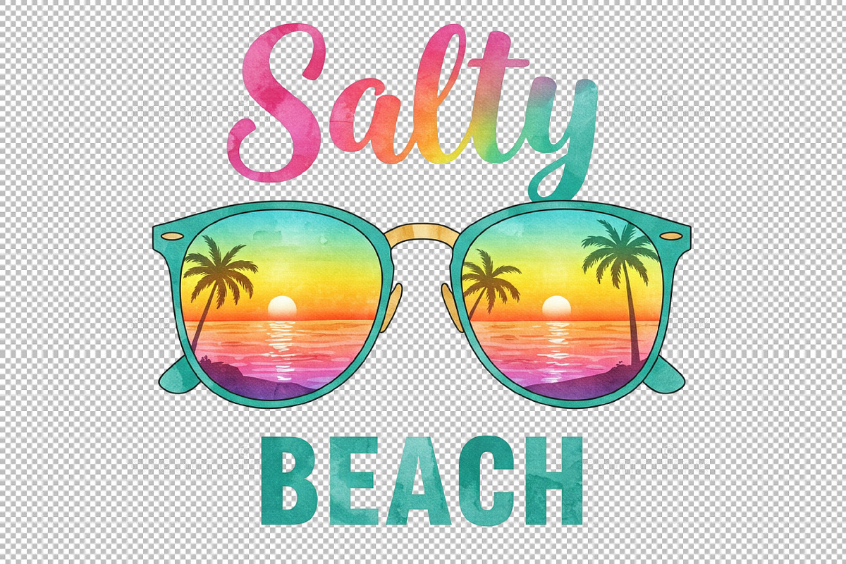 Salty Beach Summer Vibes PNG, an Illustration by Sublimation Artist (Photo 2 of 6)