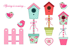 Cute Spring Patch Elements