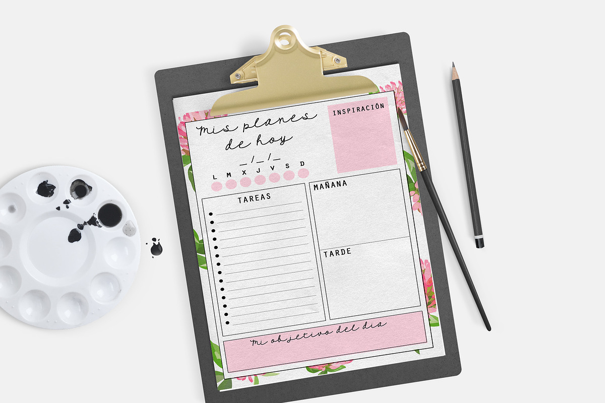 Daily Planner Template, a Stationery Template by mpcprintables (Photo 2 of 3)