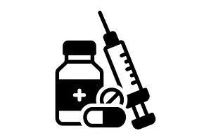 Drugs medicine solid icon, a Solid Icon by Creative priyanka