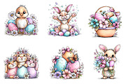 Whimsical Happy Easter Clipart, an Illustration by Dream Creation (Thumbnail 2 of 7)