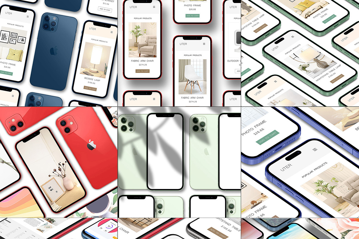 ALL 3D iPHONE MOCK-UP BUNDLE VOL-3, an iPhone Mockup by Graphicsworld125 (Photo 1 of 18)