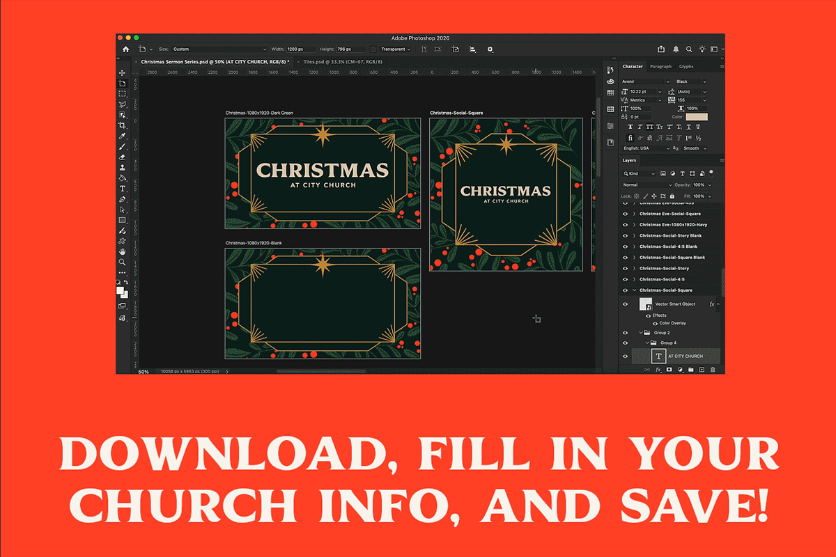 Christmas Church Sermon Series, a Background Graphic by Blue River Studio (Photo 6 of 8)