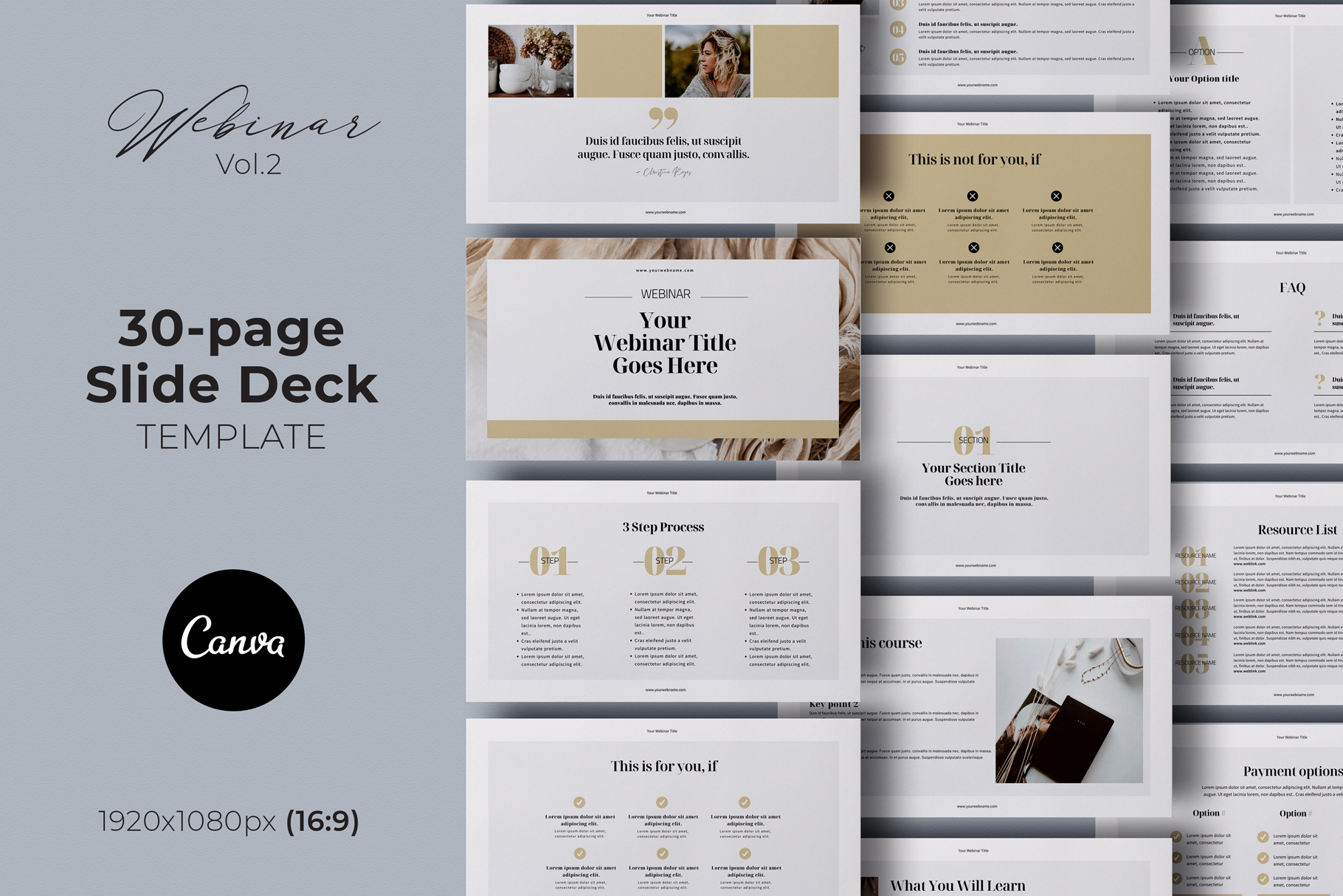 Webinar Slide Deck Canva Template, a Presentation Template by 3.14&Co
