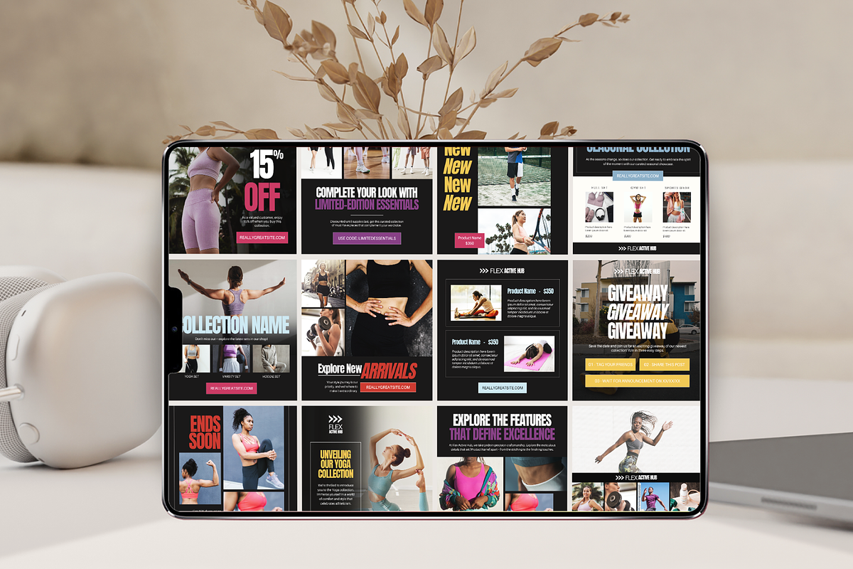 Fitness Instagram Posts, a Social Media Template by Creatif Foundry (Photo 8 of 8)
