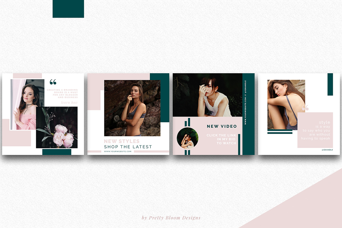 Stylish Instagram Template Bundle, a Social Media Template by Pretty Bloom Designs (Photo 5 of 7)