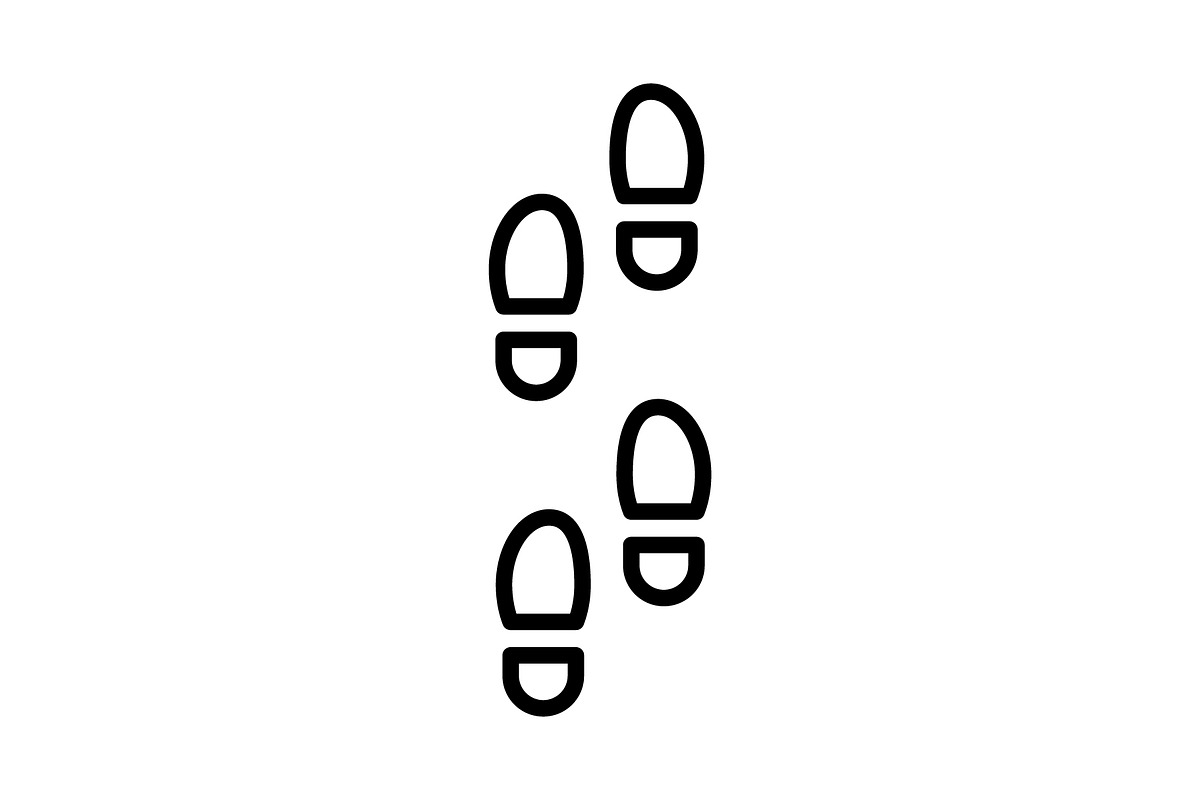 Shoeprint icon design template, an Outline Icon by Sumberpangan (Photo 1 of 3)