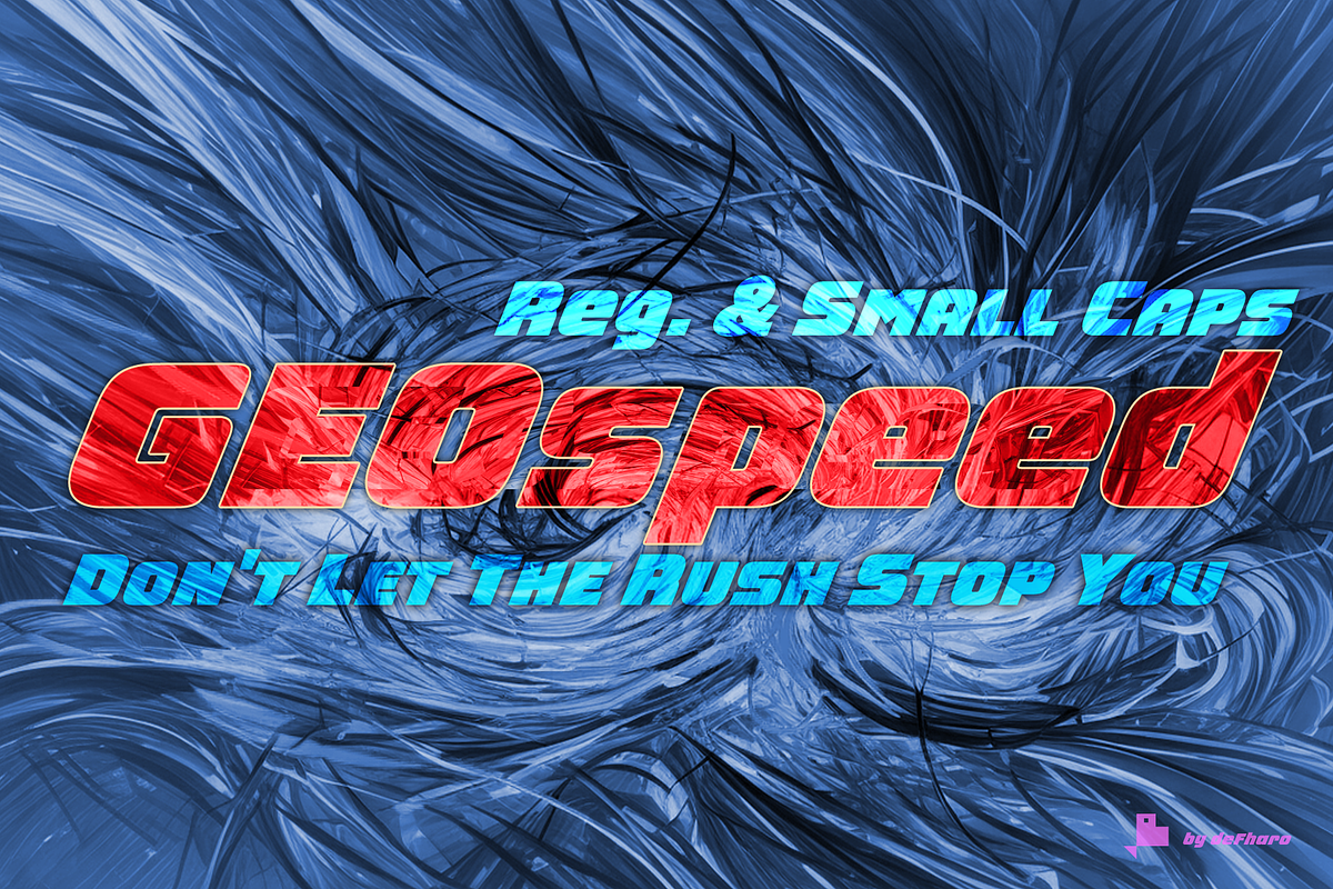 GEOspeed Reg. & Small Caps, a Sans Serif Font by deFharo (Photo 7 of 7)