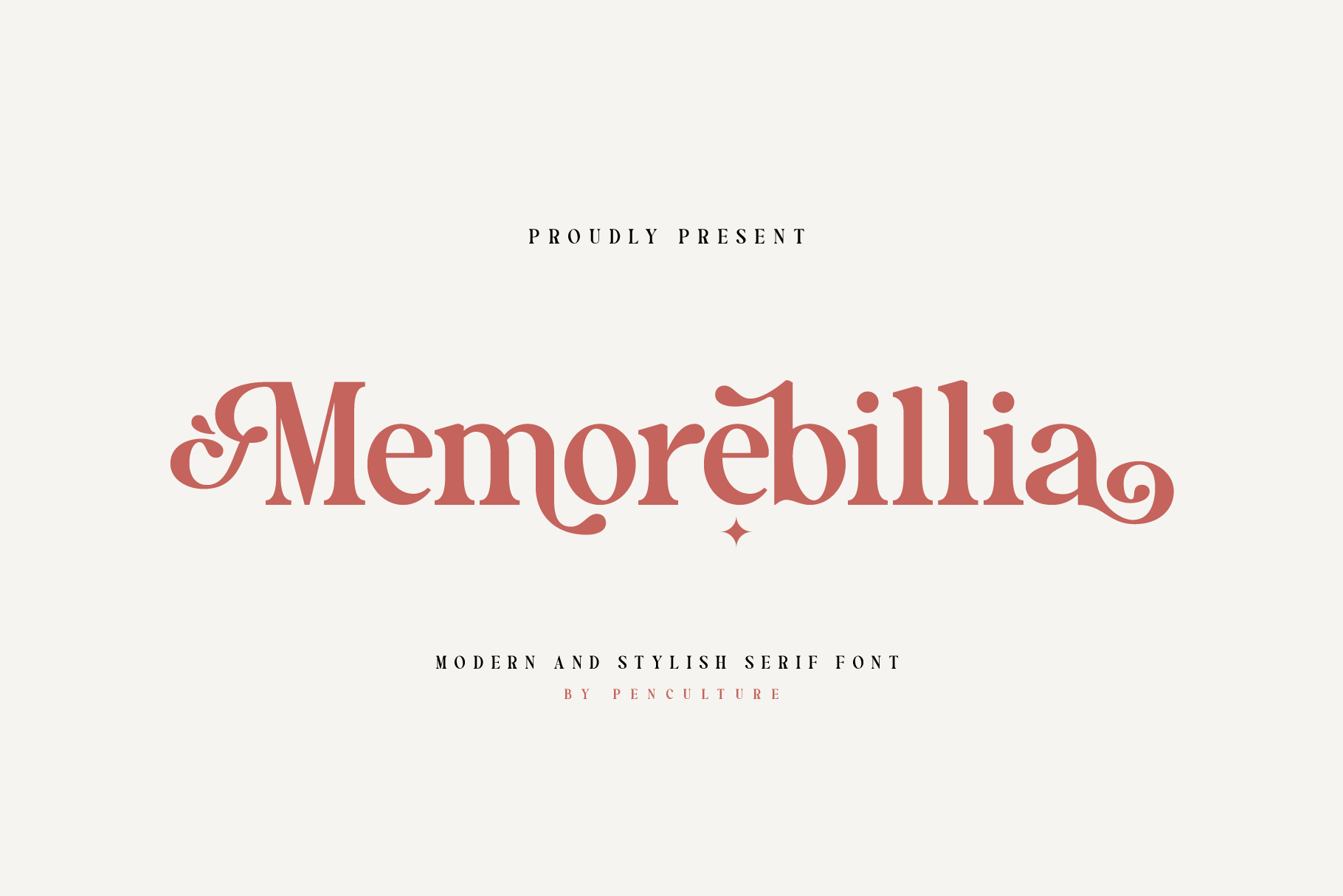 Memorebillia Serif Font, a Serif Font by Pen Culture