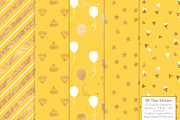 Sunshine Gold Foil Digital Papers, a Pattern Graphic by Amanda Ilkov (Thumbnail 2 of 4)