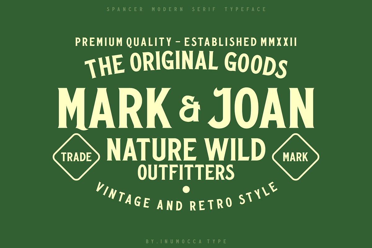 Spancer + BONUS, a Serif Font by inumocca_type (Photo 6 of 11)