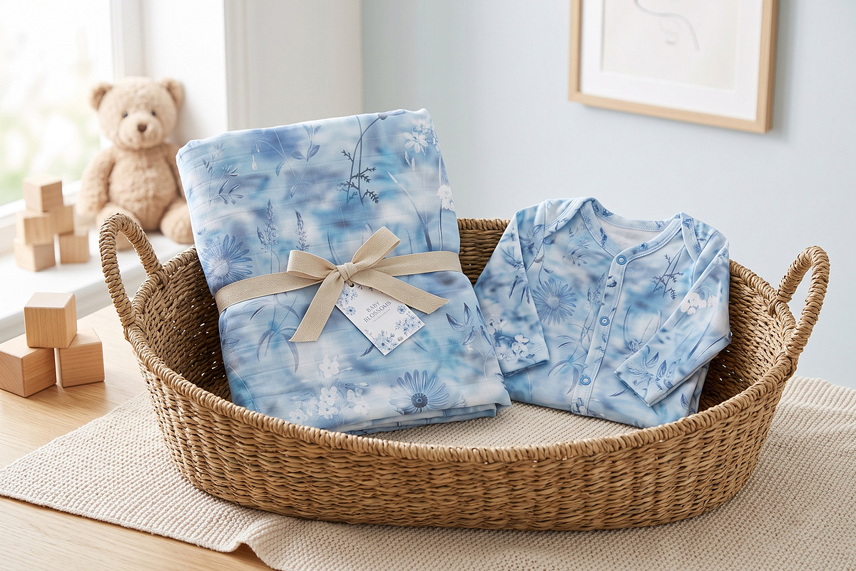 Soft Blue Floral Pattern, a Pattern Graphic by texvogue (Photo 8 of 12)