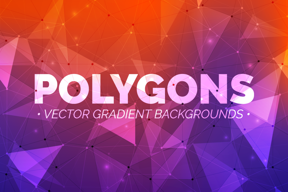 Polygons: Gradient Backgrounds, a Pattern Graphic by chewkotski (Photo 1 of 10)