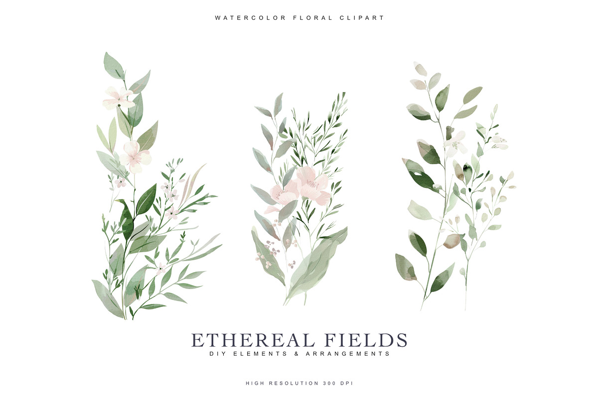 Watercolor Delicate Wildflowers, a Decorative Illustration by Patishop Art (Photo 5 of 7)