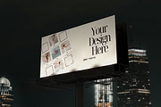 Night Billboard Mockup Template, an Advertising Mockup by GearShift (Thumbnail 1 of 4)