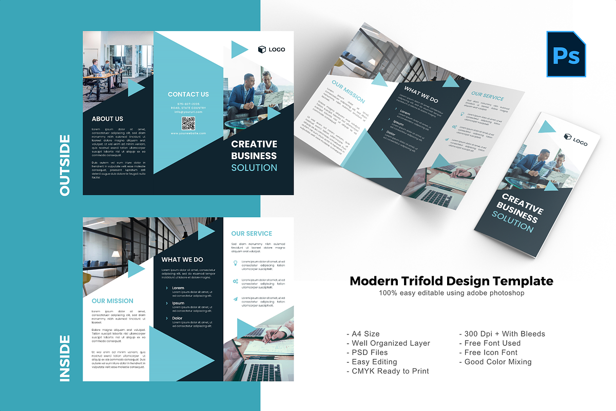SALE | 36 BUNDLE TRIFOLD BROCHURE, a Brochure Template by rivatxfz (Photo 18 of 37)