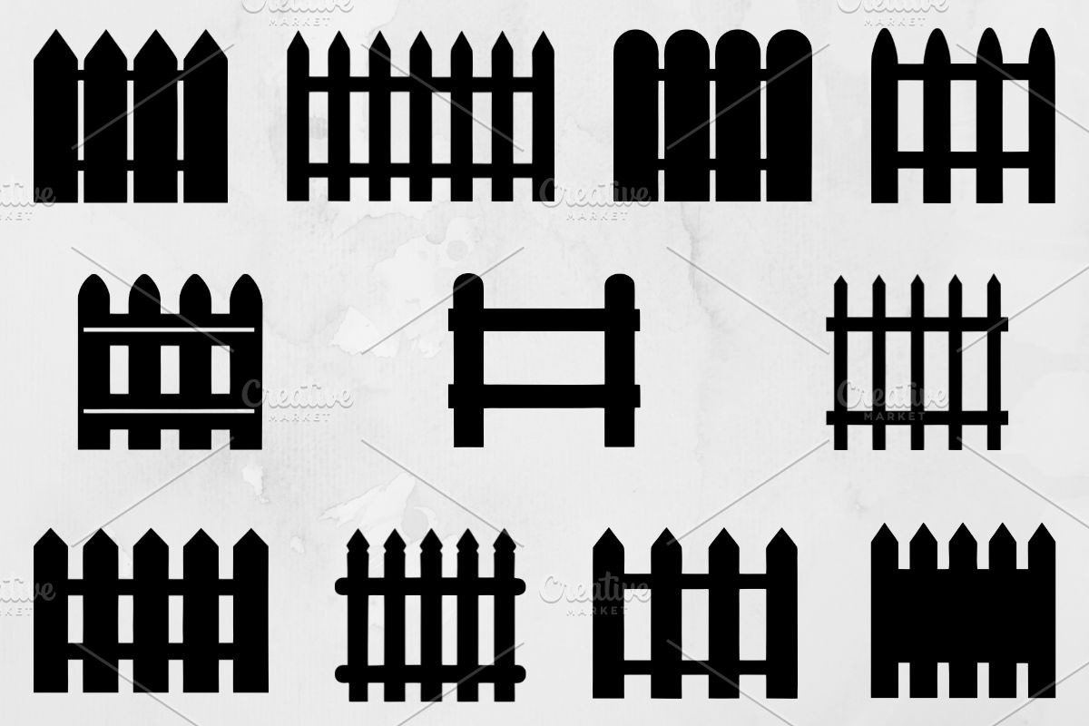 Fence Silhouette SVG, an Object Illustration by newminddesign