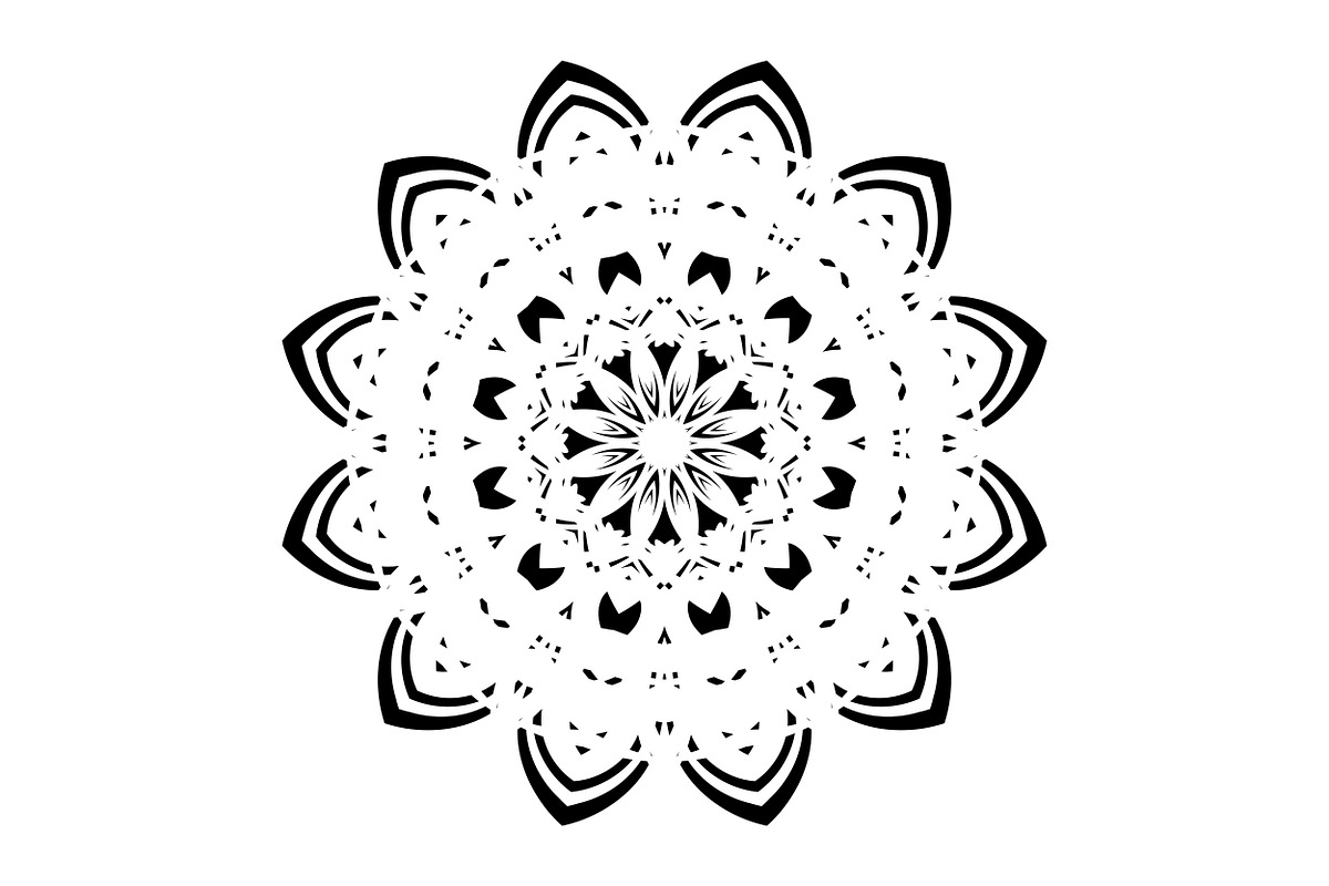 Black White Mandala Illustration Set, a Decorative Illustration by NJ Himel (Photo 13 of 101)