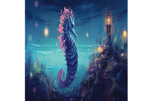 Template art, Enchanting Seahorse