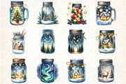 Christmas Magic Jars Clipart Bundle, an Illustration by Libby Wishes (Thumbnail 2 of 7)