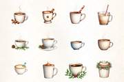 Christmas Coffee Core Clipart, an Illustration by CrexoraLab (Thumbnail 2 of 5)