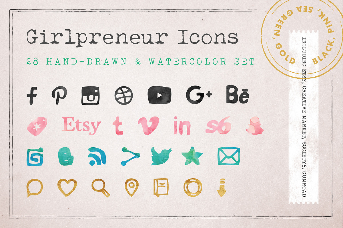 Girlpreneur Hand-drawn Icons, an Icon by eppearance (Photo 1 of 3)