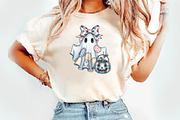 Halloween Blue Denim Ghost Png, an Illustration by Watercolor design (Thumbnail 2 of 3)