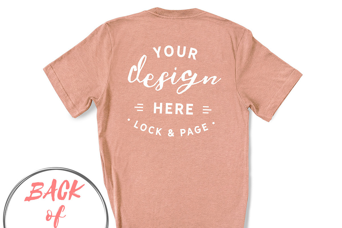Back Of T-Shirt BC3001 Mockup Bundle, a Shirt Mockup by lock and page (Photo 43 of 88)
