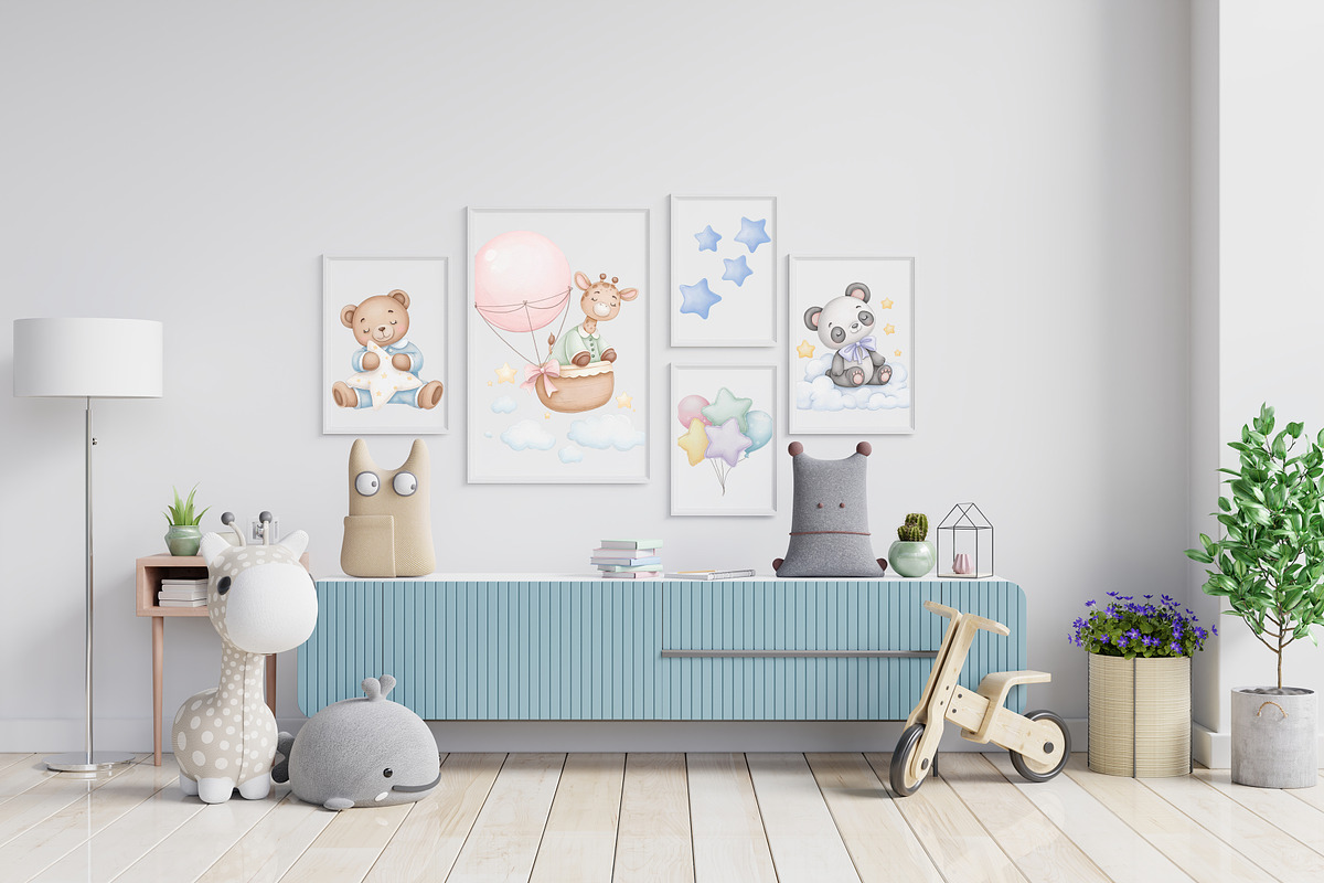 Baby Animals Sleeping Watercolor Png, an Animal Illustration by ekossa_art (Photo 5 of 6)