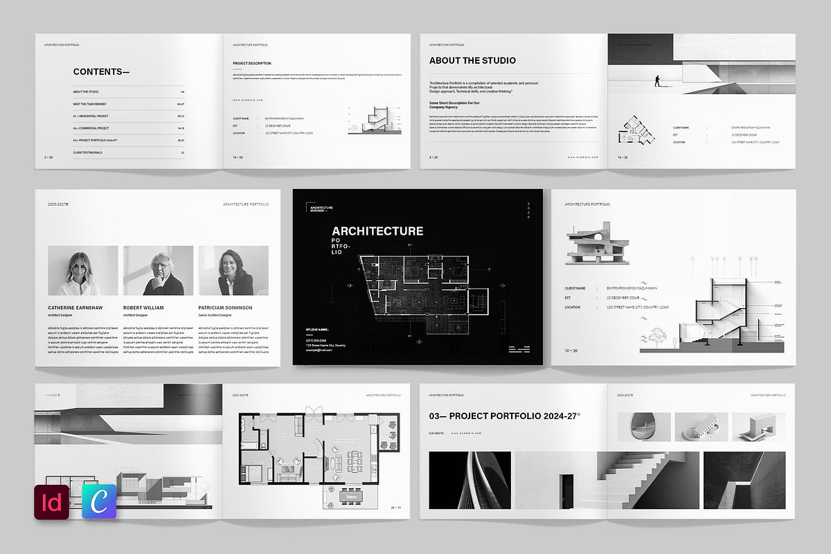 Architecture Portfolio Template, a Brochure Template by ElvinPrint (Photo 1 of 7)