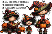 Quirky Halloween Witch Clipart, an Illustration by Pixels.Craft (Thumbnail 4 of 6)