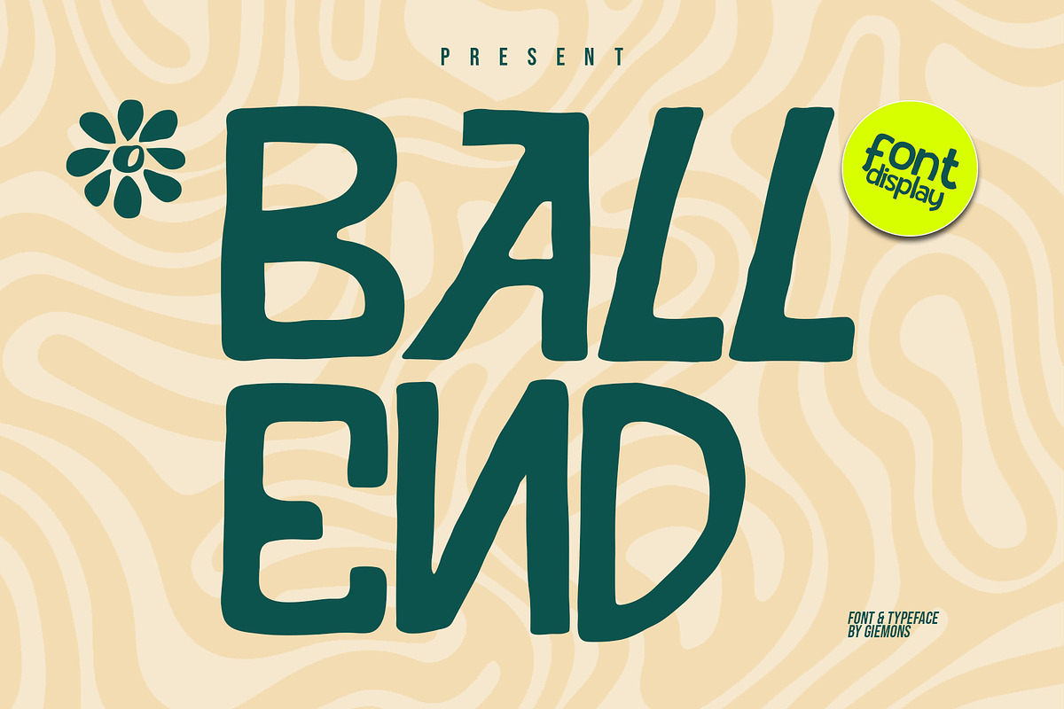 BALLEND FONT, a Sans Serif Font by giemons™ (Photo 1 of 6)