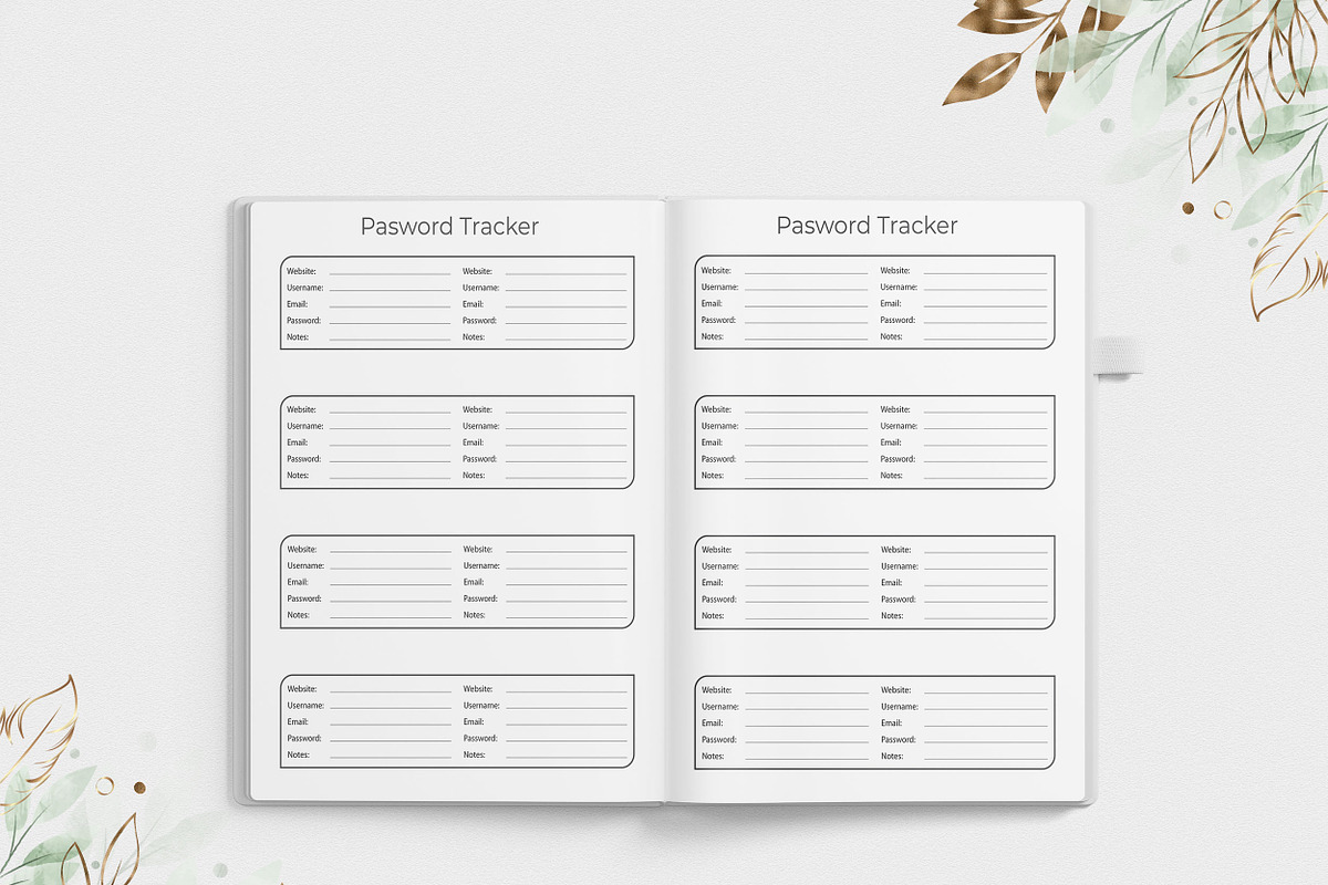Password Logbook Kdp Interior, a Stationery Template by Graphic Template (Photo 9 of 11)