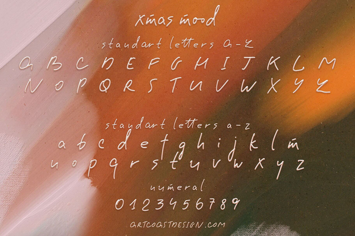 Xmas Mood Handwritten Font, a Script Font by Artcoast Fonts (Photo 3 of 13)