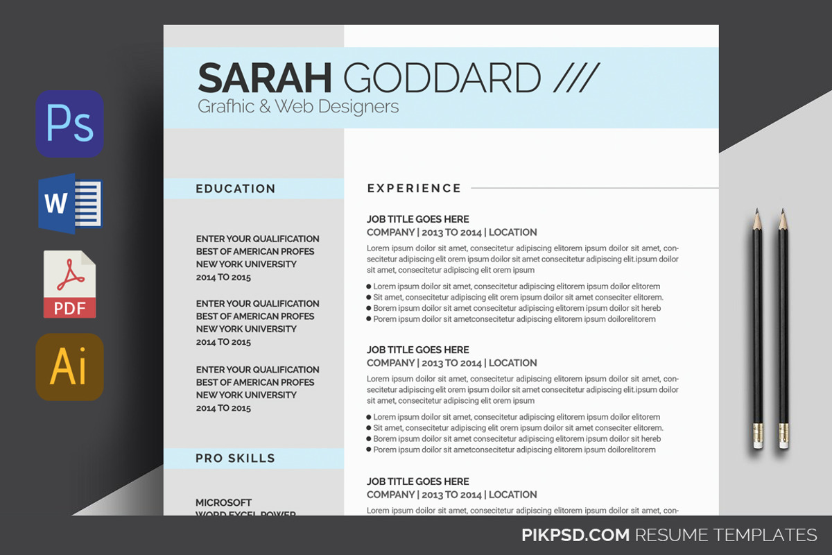 Resume CV Set, a Resume Template by graphicforest (Photo 6 of 7)