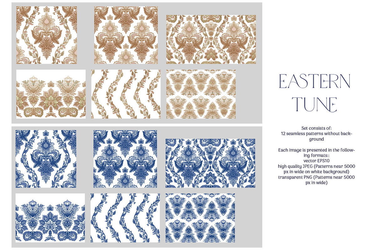 Eastern Tune Seamless Pattern, a Pattern Graphic by Elen-Lane
