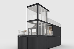 3D Model Container Cafe 5