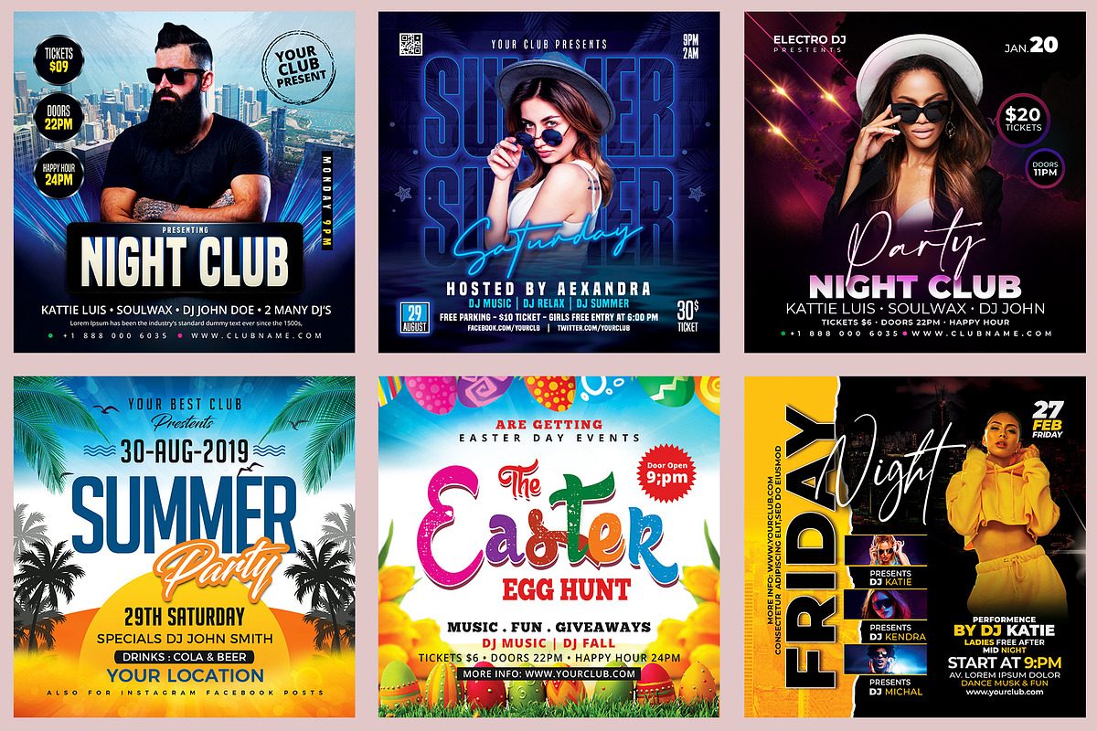 150 Night Club Flyer Bundle, a Flyer Template by AfzaalGraphics (Photo 27 of 27)