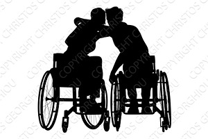 Silhouette Couple Woman Man in, a Person Illustration by Christos Georghiou