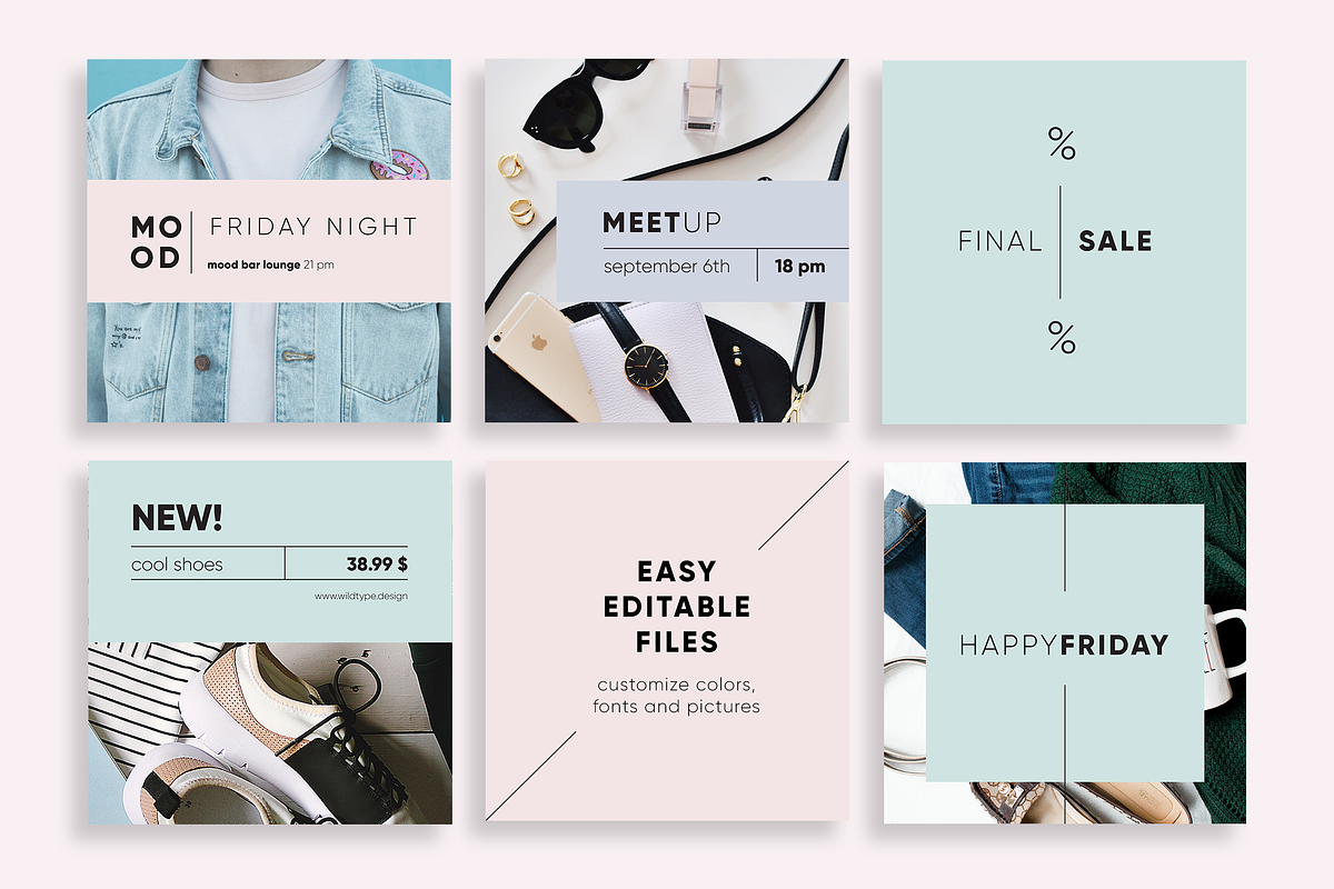 Elegant Instagram Posts, a Social Media Template by Wild Ones (Photo 4 of 6)