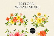 Spring Summer Flowers Watercolor, an Illustration by Rough Edges Supply Co. (Thumbnail 3 of 10)