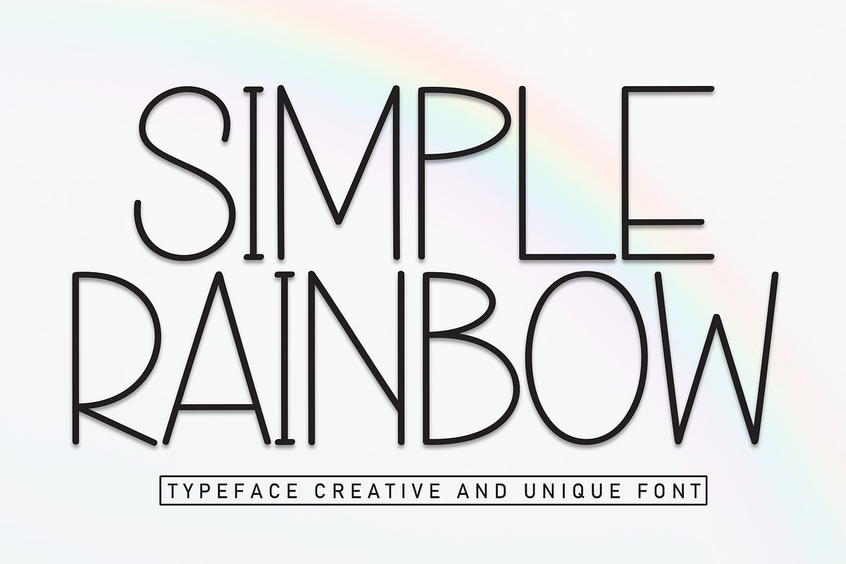Simple Rainbow | Script Font, a Script Font by Scratchones (Photo 1 of 8)