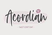 Acordian - Sweet Script Font, a Script Font by Balpirick Studio (Thumbnail 1 of 7)