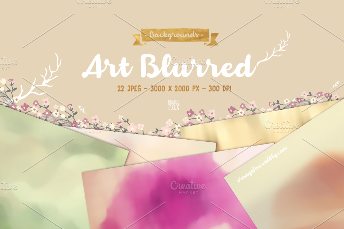 22 Art Blurred Backgrounds, a Texture Graphic by Orange Fox (Photo 1 of 3)