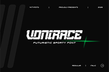 Vonirace - Futuristic Sporty Font
