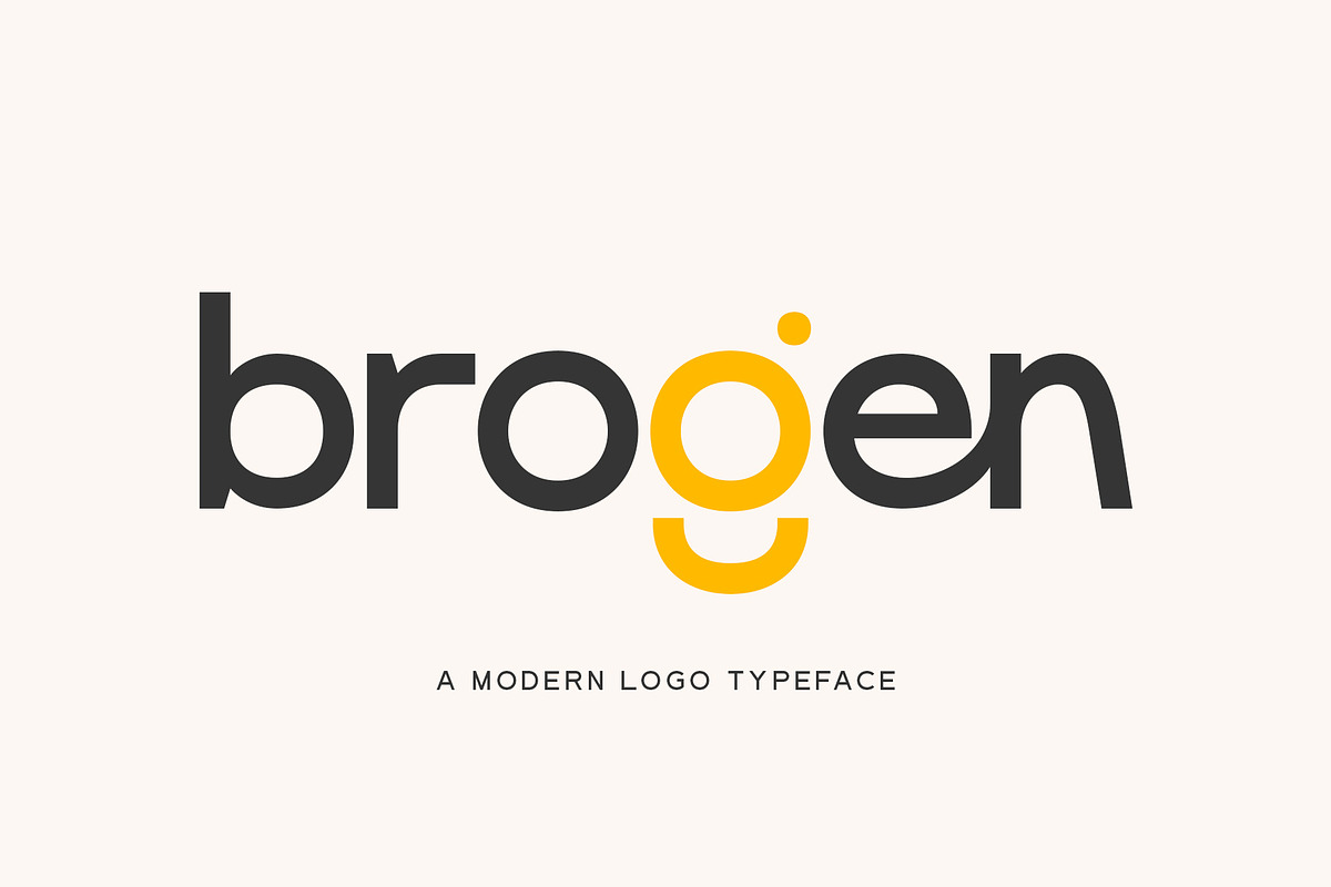 Brogen | Modern Logo Typeface, a Sans Serif Font by Typoraith Co (Photo 1 of 11)