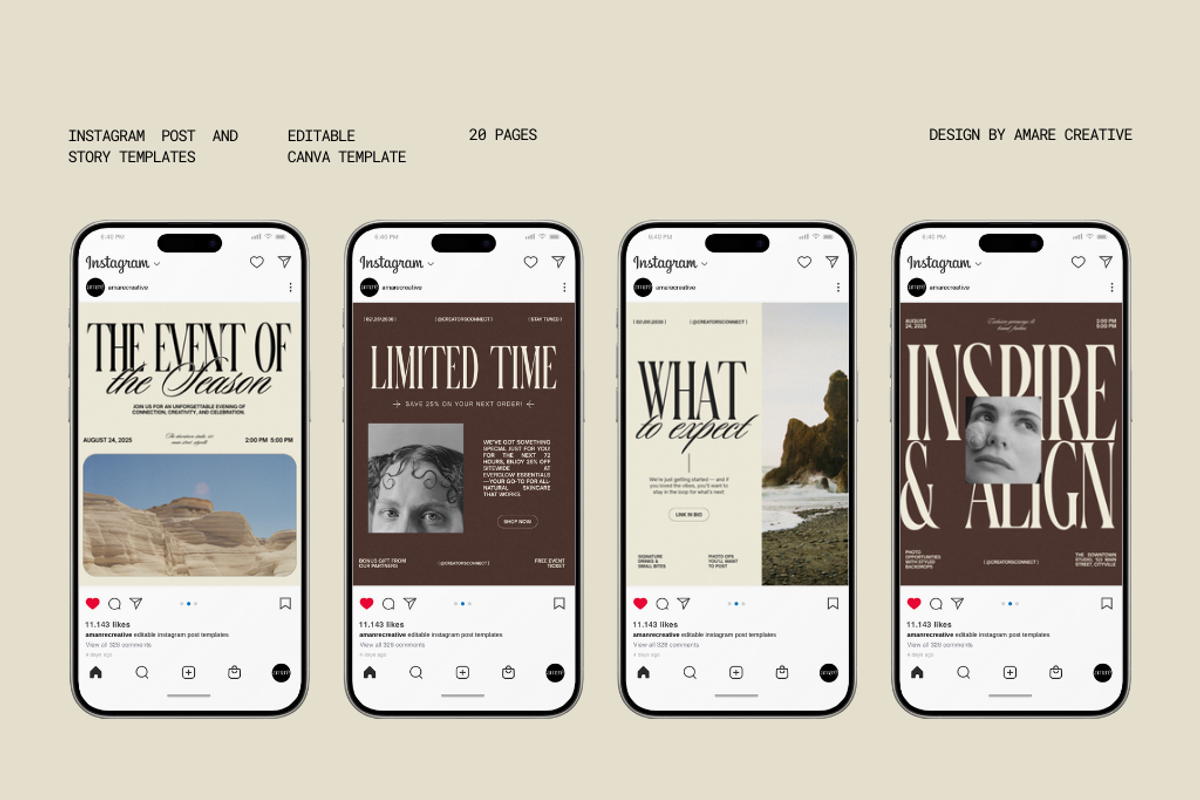 40 Event Marketing Canva Templates, a Social Media Template by Amaré Creative (Photo 10 of 11)