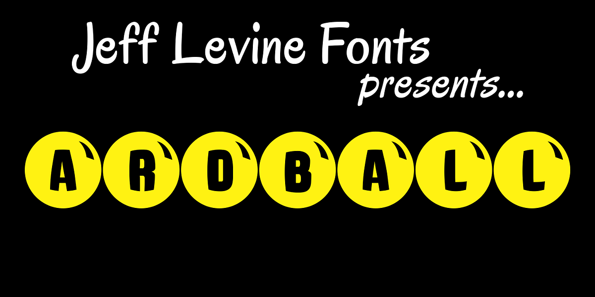 Ardball JNL, a Symbol Font by Jeff Levine Fonts