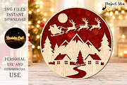 Christmas Village Round Sign SVG, an Object Graphic by OK Design (Thumbnail 3 of 3)